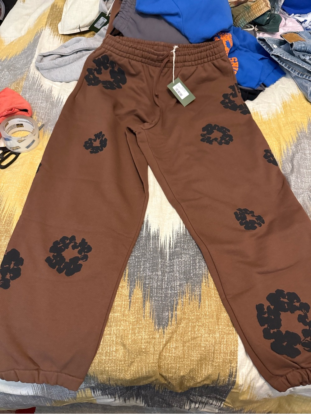 Denim Tears Black CW Sweatpants Brown Men’s Size L